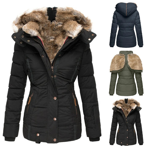 Gewatteerde Jas - Dames - Fleece Capuchon - Warmjas - Noor