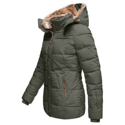 Gewatteerde Jas - Dames - Fleece Capuchon - Warmjas - Noor