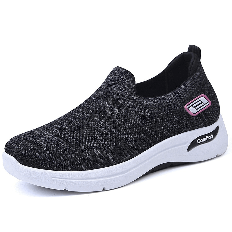 Lichte orthopedische wandelschoenen voor dames met elastisch bovenwerk – FlexivaEase