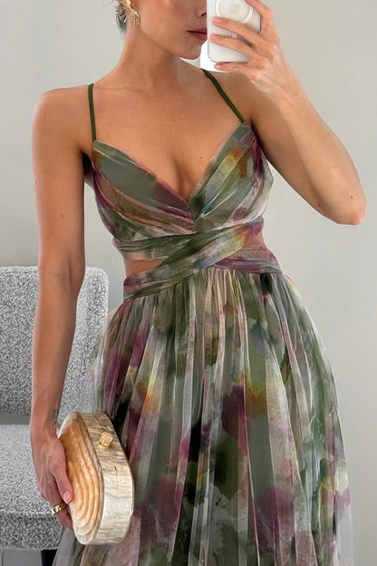 Dames - Maxi Jurk - Vloeiende Chiffon - Zomer Avondkleding - ELEGANTE STIJL