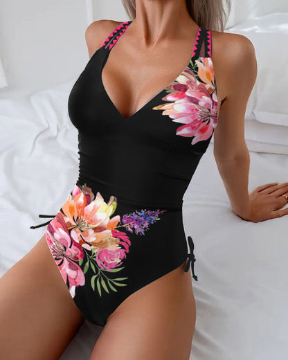 BLOOMERA – Eendelig Badpak met Grote Bloemenprint