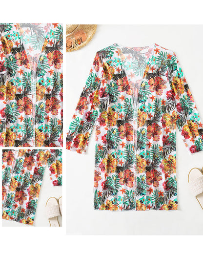 Driedelige bikini-set met bloemenprint en bijpassende rok – Solmira BloomSet