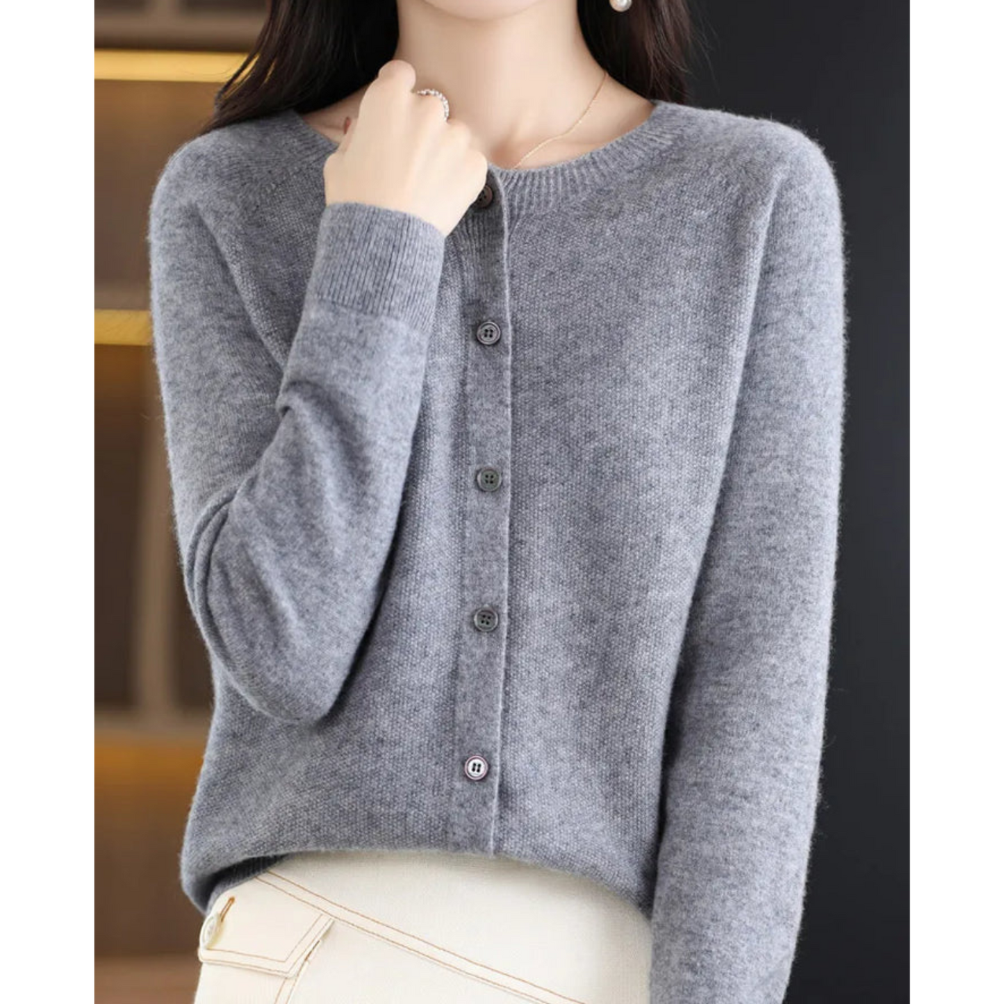 Vest - Dames - Merino Kasjmier - Kasjmier Cardigan - Luxe