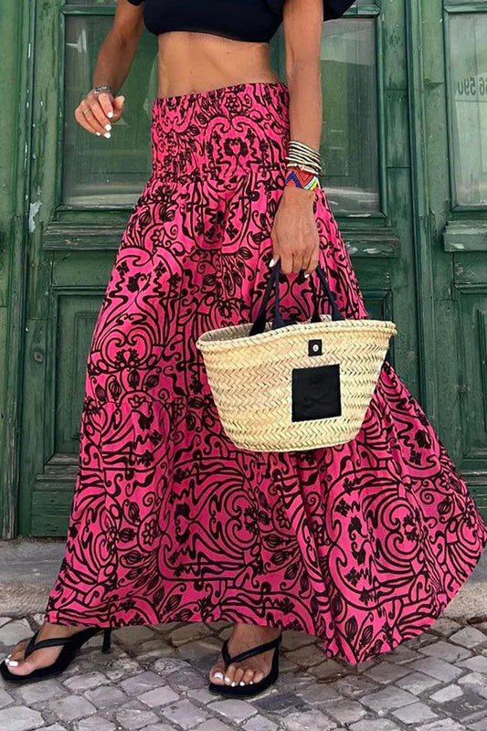 Zwijgende Maxi Rok met Hoge Taille voor Dames - MALIN MOVEMENT