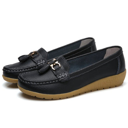 Leren Ballerina Flats - Dames - Cut-Out - Comfort - AVA