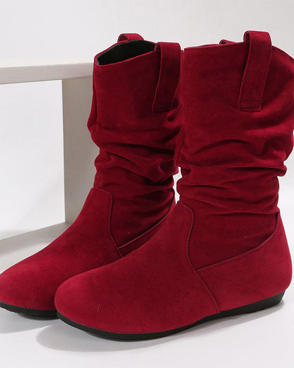 Enkellaarsjes - Vrouwen - Suede - Effen Kleur - Laarsjes