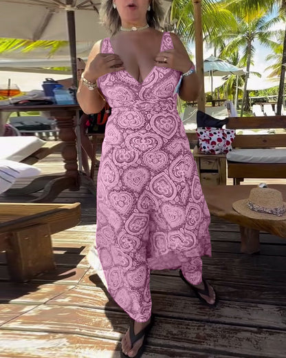 Badpak - Vrouwen - Spandex Polyester - Vakantieprint - Hartvorm Design
