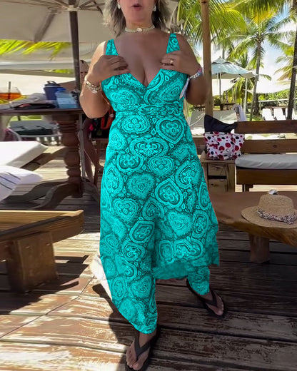 Badpak - Vrouwen - Spandex Polyester - Vakantieprint - Hartvorm Design