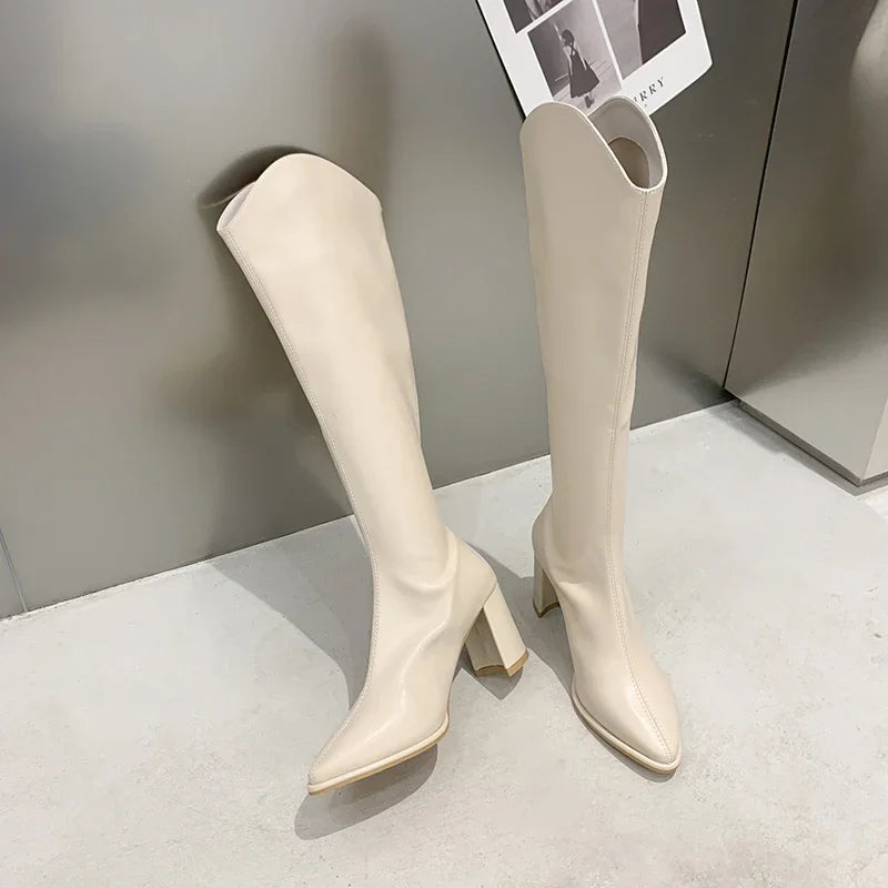 Ruiterlaarzen - Vrouwen - Zachte Kunstleer - Kniehoge - Stijl