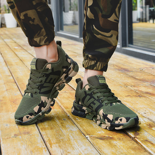 Unisex - Designer Sneakers - Stylish Camo Print - Trendy Footwear for All Occasions