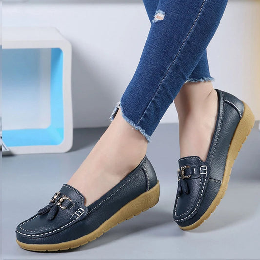 Leren Ballerina Flats - Dames - Cut-Out - Comfort - AVA