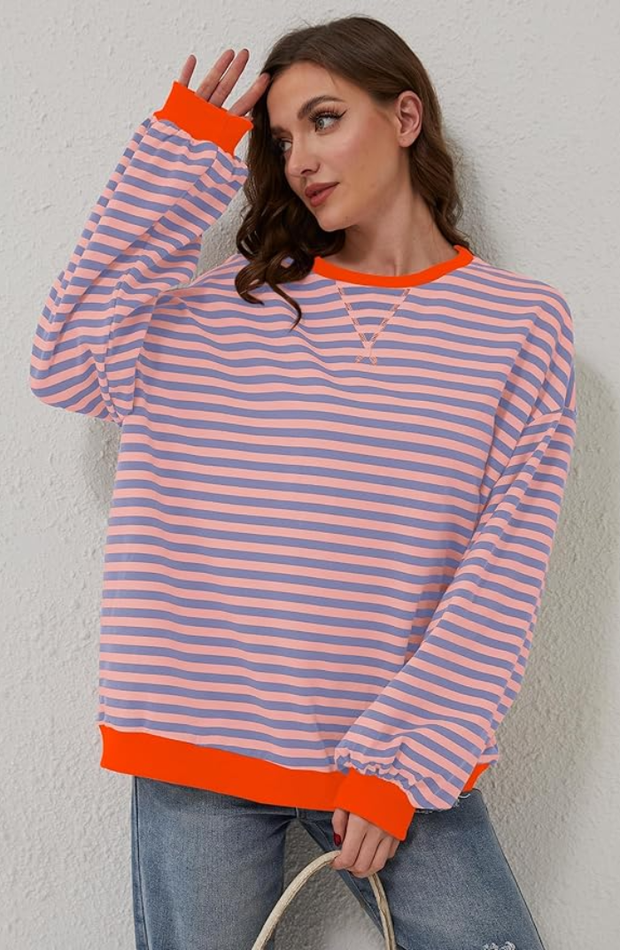 Oversize Trui - Vrouwen - Strepen - Gestreepte Trui - KleurTrui