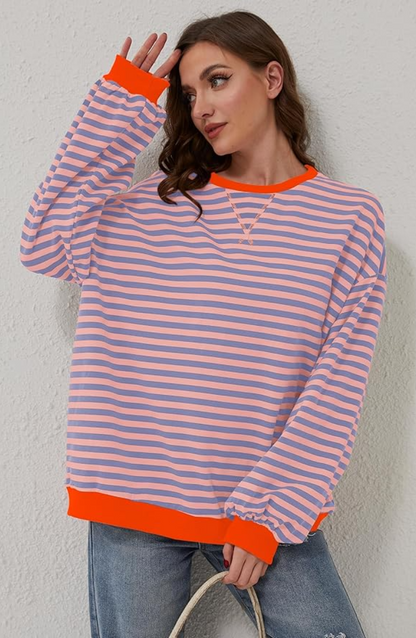 Oversize Trui - Vrouwen - Strepen - Gestreepte Trui - KleurTrui