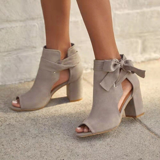 Dames - Hoge Hakken Sandalen - Comfortabele Leer - Elegante Stijl voor Feestjes