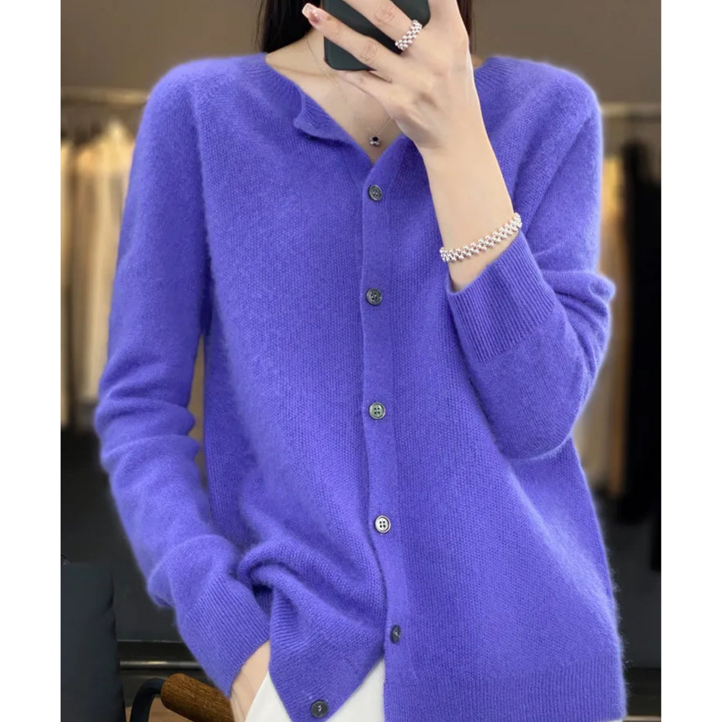 Vest - Dames - Merino Kasjmier - Kasjmier Cardigan - Luxe