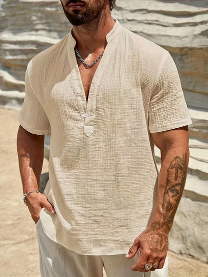 Heren - Casual Katoenen Hemd - Ademend Materiaal - Zomer Strandkleding - ARTUR CLASSIC