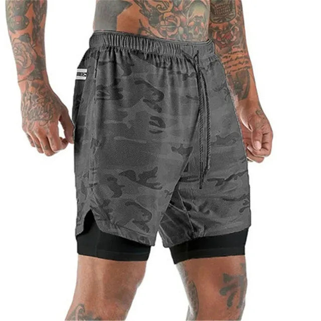 Mannen - Hardloopshort - Dubbele Laag - Ademend en Comfortabel - IDEALE RUNNER
