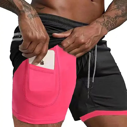 Mannen - Hardloopshort - Dubbele Laag - Ademend en Comfortabel - IDEALE RUNNER