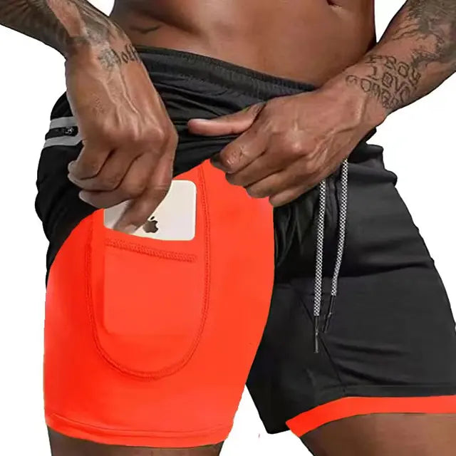 Mannen - Hardloopshort - Dubbele Laag - Ademend en Comfortabel - IDEALE RUNNER