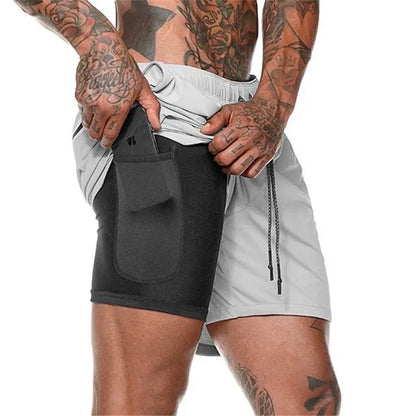 Mannen - Hardloopshort - Dubbele Laag - Ademend en Comfortabel - IDEALE RUNNER