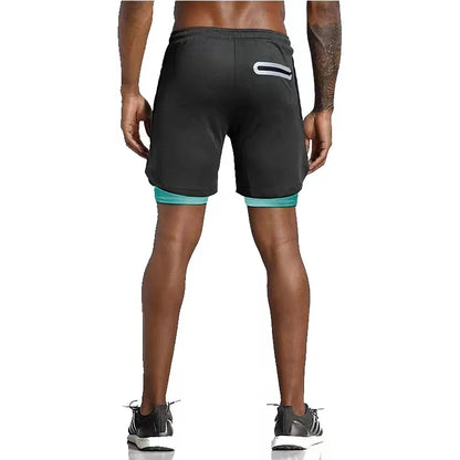 Mannen - Hardloopshort - Dubbele Laag - Ademend en Comfortabel - IDEALE RUNNER