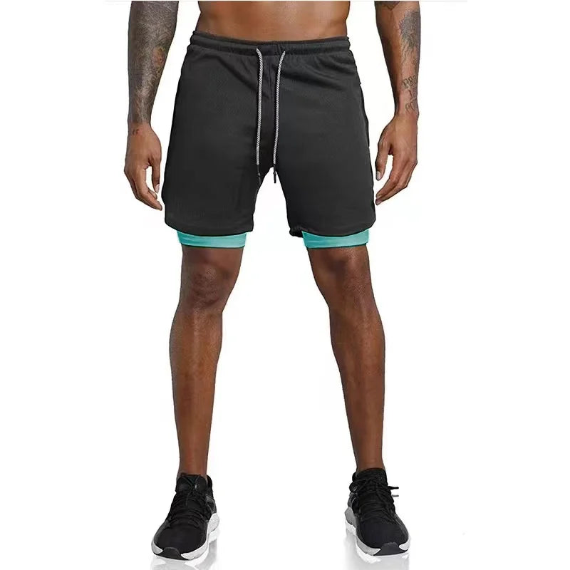 Mannen - Hardloopshort - Dubbele Laag - Ademend en Comfortabel - IDEALE RUNNER
