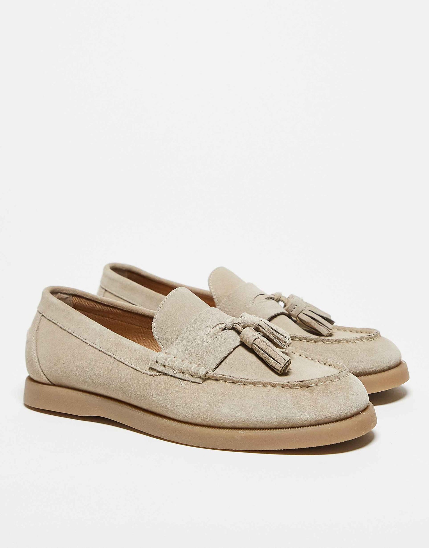 Loafers - Vrouwen - Suede - Luxe Suede Loafers - Kwast Detail