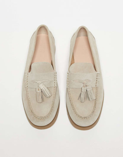 Loafers - Vrouwen - Suede - Luxe Suede Loafers - Kwast Detail