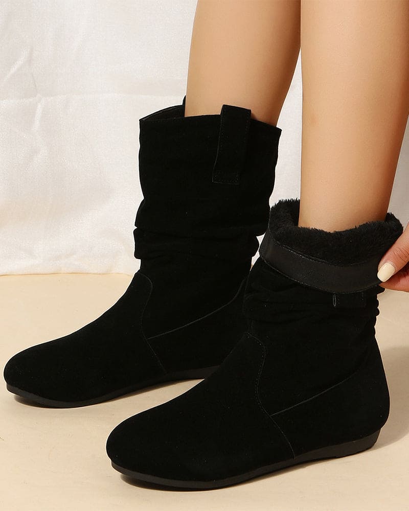 Enkellaarsjes - Vrouwen - Suede - Effen Kleur - Laarsjes