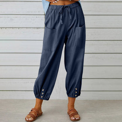 Dames - Hoge Taille Broek - Lichtgewicht en Ademend - Zomer Outfit - ELEGANTE STIJL
