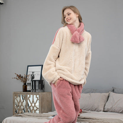 Warme fluffy dames pyjamaset met kerstdessin – SNUGGLESEASON SET