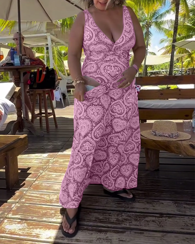 Badpak - Vrouwen - Spandex Polyester - Vakantieprint - Hartvorm Design