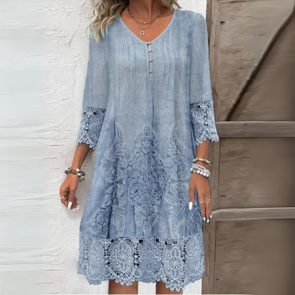 Zomerjurk - Dames - A-Lijn Silhouet - V-Hals Stijl - Vrouwelijke Charme