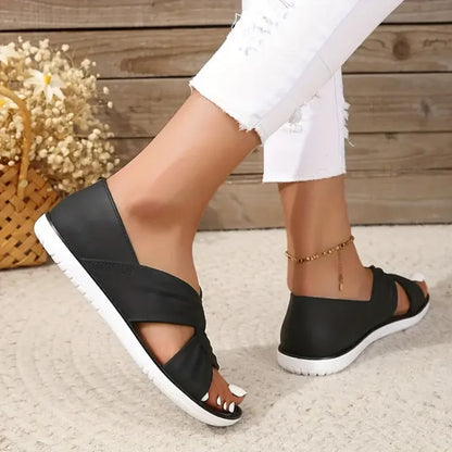 Vrouwen - Knoopontwerp Sandalen - Comfortabele Zomer Slides - Ideale Zomerschoenen - LUCIA