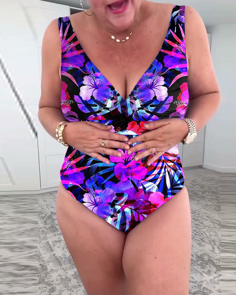Badpak - Dames - Kleurige Bloemenprint - Vakantie Outfit - ZOMER STIJL