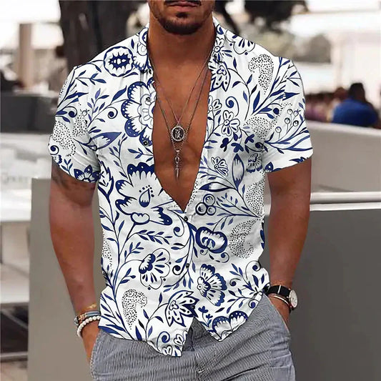 Heren - Casual Overhemd - Ademend Materiaal - Zomer Mode - ZOMERFLEX