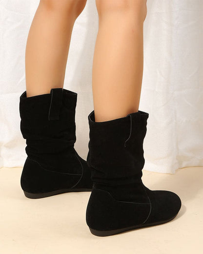 Enkellaarsjes - Vrouwen - Suede - Effen Kleur - Laarsjes
