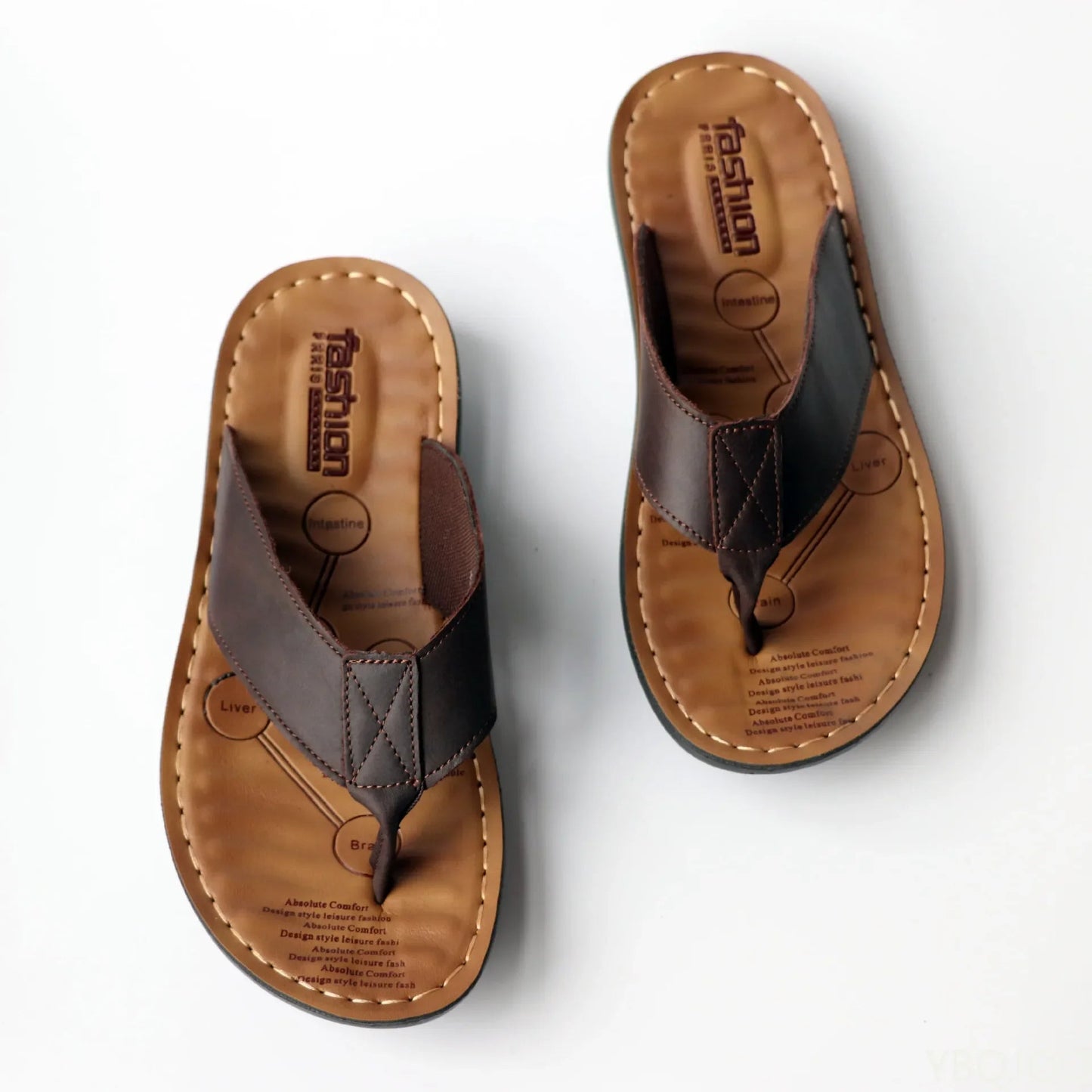 Heren - Leren Slippers - Antislip Rubberen Zool - Casual Schoenen - URBAN SLIP