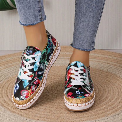 Veterschoenen - Dames - Bloemenprint - Bloemen Oxford - Lara