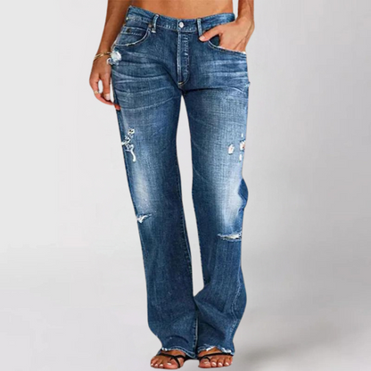 Dames - Losse wijde jeans - Comfortabele pasvorm - Stijlvolle casual kleding