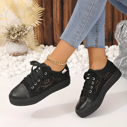 Sneaker - Dames - Ademendbreisel - Plateau - Casual Plate