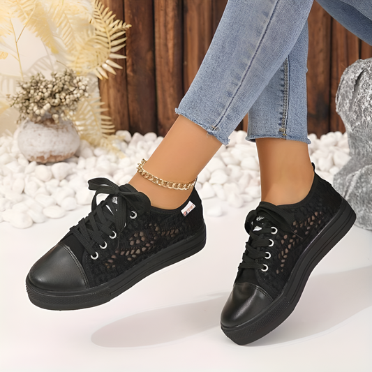 Sneaker - Dames - Ademendbreisel - Plateau - Casual Plate