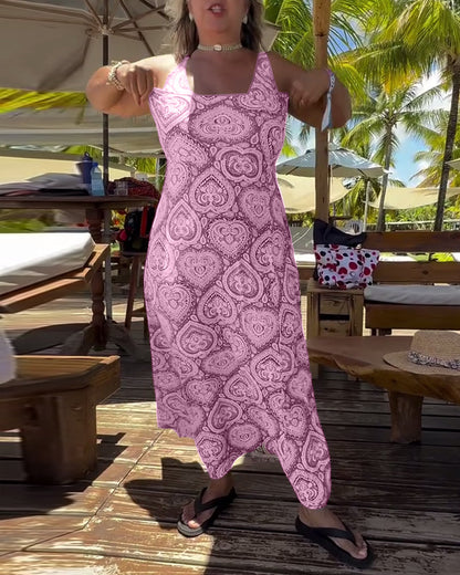 Badpak - Vrouwen - Spandex Polyester - Vakantieprint - Hartvorm Design