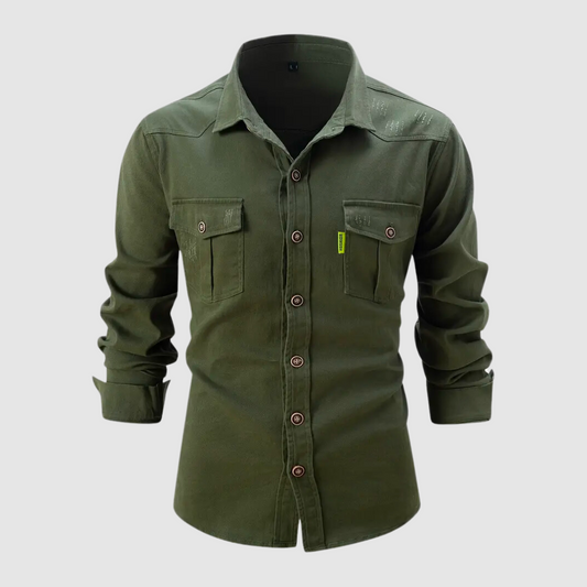 Emerson - Utility Shirt met Lange Mouwen en Voorste Knoopsluiting