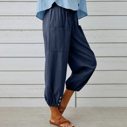 Dames - Hoge Taille Broek - Lichtgewicht en Ademend - Zomer Outfit - ELEGANTE STIJL