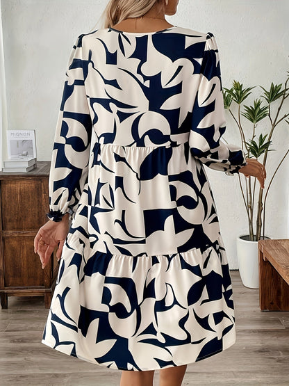 Vrouwen - Bloemenprint Jurk - Losse Pasvorm - Casual Vakantiekleding - ALIDA DRESS