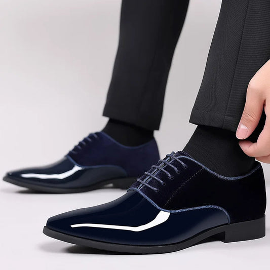 Herenveterschoenen met Glanzende Neus en Verfijnde Contouren voor Formele Gelegenheden – EGON CLASSIC