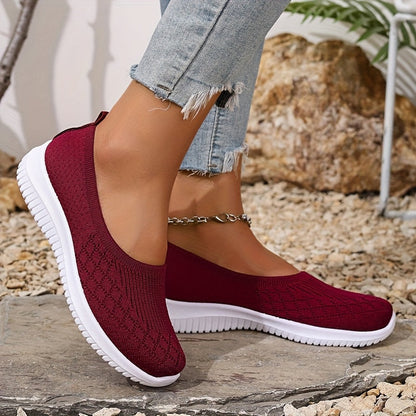 Vrouwen - Slip-On Wandelschoenen - Ademend Mesh - Lichtgewicht Comfort - REISGENOT