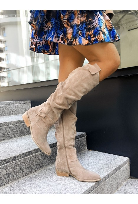 Laarzen - Dames - Beige - Beige Laarzen - Luxe Laarzen