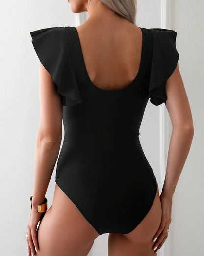 Badpak - Dames - Mesh Materiaal - Zomer Mode - Elegant Ruffles